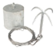 poids-de-lestage-ancre-metal-cble-ancrage