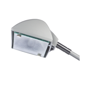 spot halogène avec fixation bras fixe tete ajustable stand parapluie textile