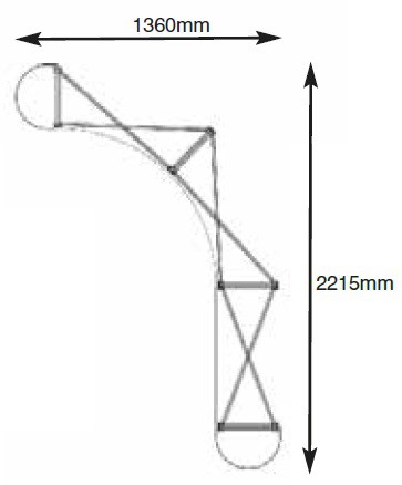 dimensions Stand parapluie en L 3 X 3
