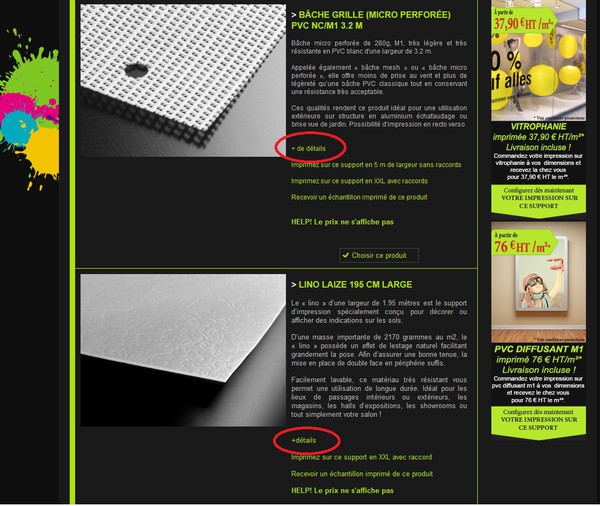 plus de détails sur nos produits