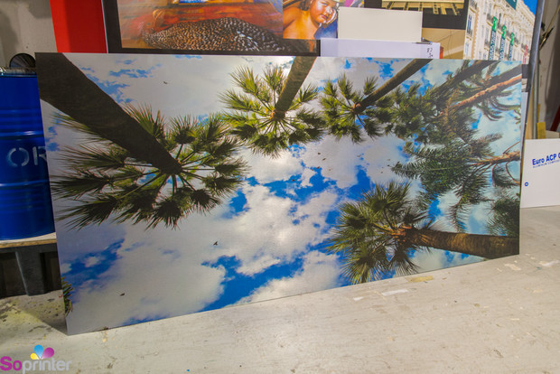 Dibond aluminium brossé imprimé atelier