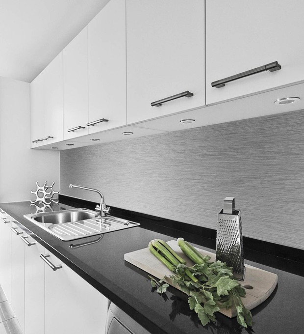 dibond aluminium design argent brossé