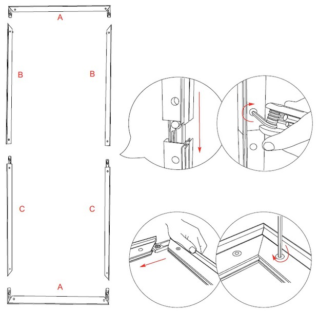 Montage du châssis en aluminium