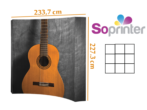 Stand textile courbe 3 X 3