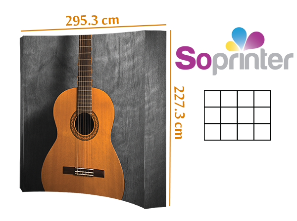 Stand textile courbe 3 X 4