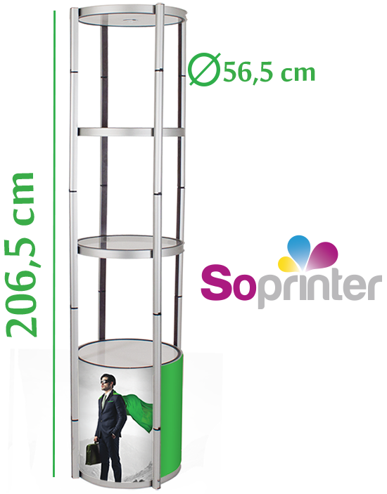 Comptoir vitrine spirale