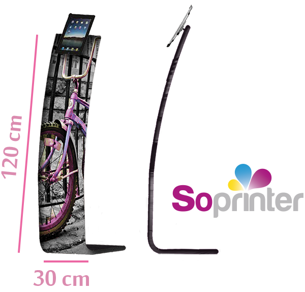 Support tablette personnalisable forme L