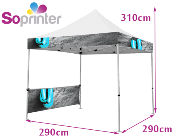 Tente 3X3 fronton et demi mur