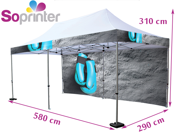 Tente 3 X 6 frontons murs