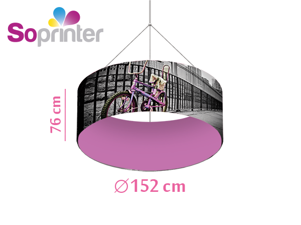 Enseigne suspendue circulaire 152 cm