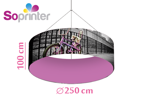 Enseigne suspendue circulaire 250 cm