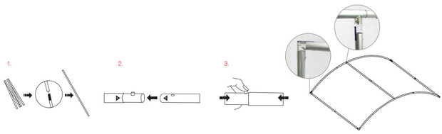 01 notice de montage mur d'image textile chaussette courbe horizontal