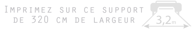 imprimez sur la bâche PVC 450 grs de 320 cm sans raccord