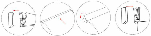 Montage du visuel sur le rail