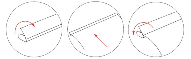 Montage du visuel sur le rail