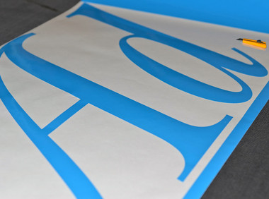 Texte adhésif de 11 à 260 cm Haut 