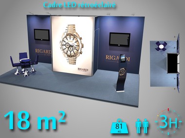 Stand modulaire 18m2 textile