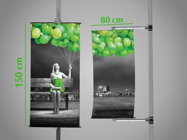 drapeau sur poteau rotatif 80 x 150 cm