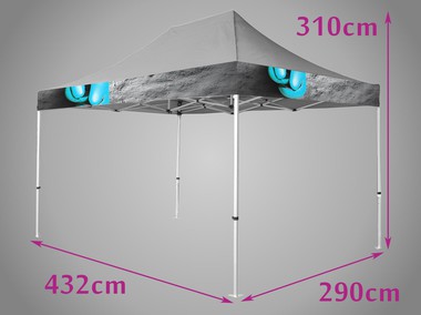 Tente 3 X 4,5 frontons