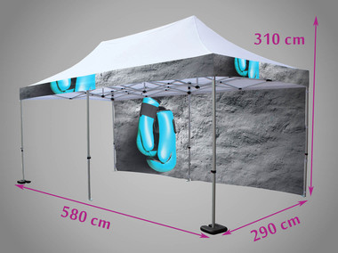 Tente 3 X 6 frontons murs