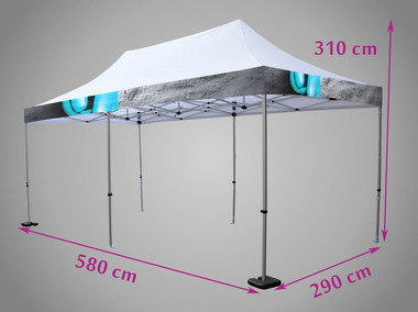 Tente 3 X 6 frontons