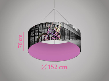 Enseigne suspendue circulaire 152 cm