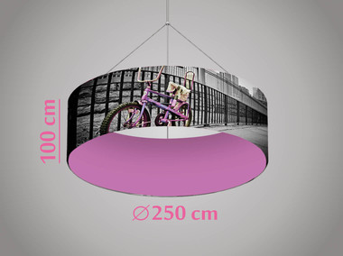 Enseigne suspendue circulaire 250 cm