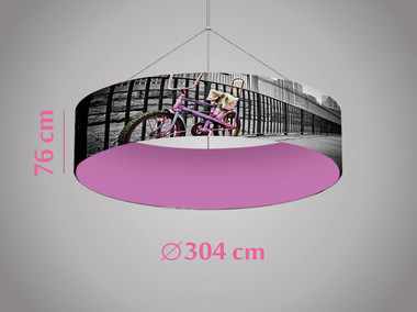 Enseigne suspendue circulaire 304 cm