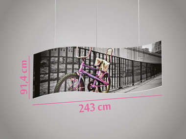 Enseigne suspendue ondulée 243 cm