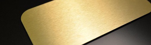 Plaque Sandwich alu brossé or 3 mm