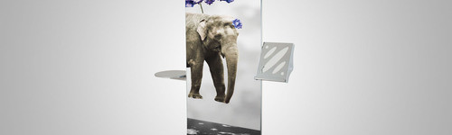 Enrouleur, Roll Up tablette et porte documents 80 cm