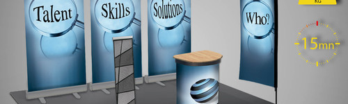 stand portable et pliable 9 m2 roll up