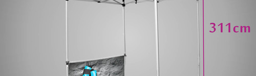 Tente 2 X 2 fronton et demi mur