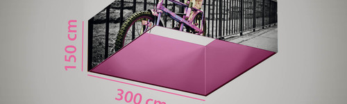 Enseigne suspendue carrée 300 cm