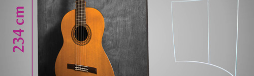 Mur d'image textile chaussette courbe horizontal