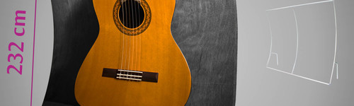 Mur d'image textile chaussette courbe vertical